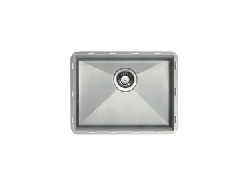 23 inch Flush Mount Single Bowl Stainless Steel Kitchen Sink / Laundry Sink - Lille TZ Z533 - Sink Depot